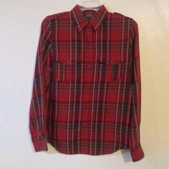 Lauren Ralph Lauren Tops - Lauren Ralph Lauren Green Label Women's Long Sleeve Plaid Shirt Size: Small